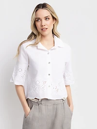 Blouse à manches courtes avec boutons