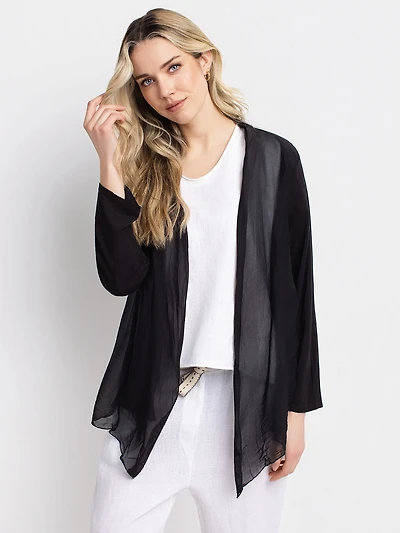 Cardigan ouvert à manches longues