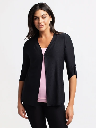 Long-sleeve knit vest