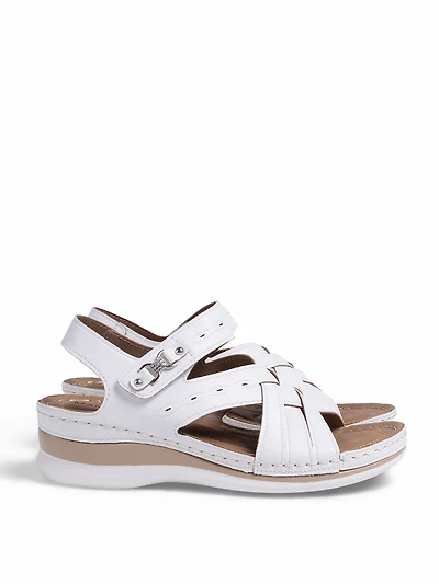 Sandales à talons compensés