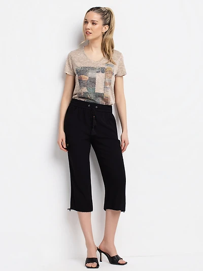 Straight pull-on capri