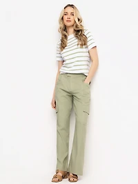 Short-sleeve pullover sweater