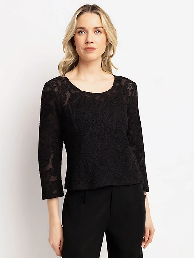 Long-sleeves fitted t-shirt