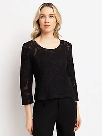 Long-sleeves fitted t-shirt