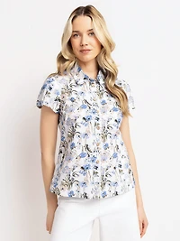Blouse à manches courtes avec boutons