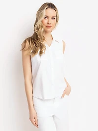 Blouse sans manches avec boutons