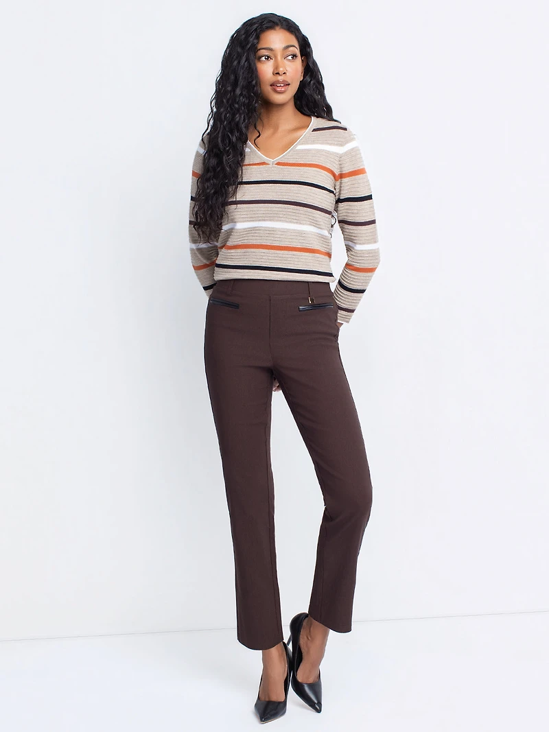 Pantalon étroit semi-ajusté à enfiler
