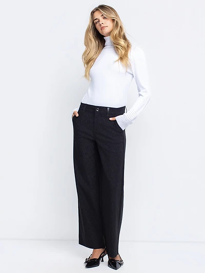 Pantalon large habillé décontracté