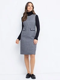 Robe droite courte sans manches