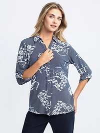 Blouse à manches 3/4 avec boutons