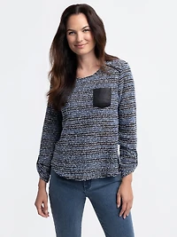 T-shirt ample à manches 3/4