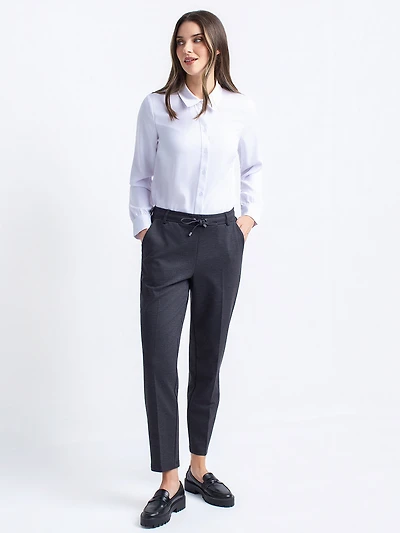 Pantalon cheville semi-décontracté