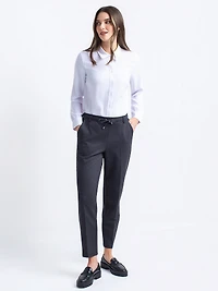 Pantalon cheville semi-décontracté