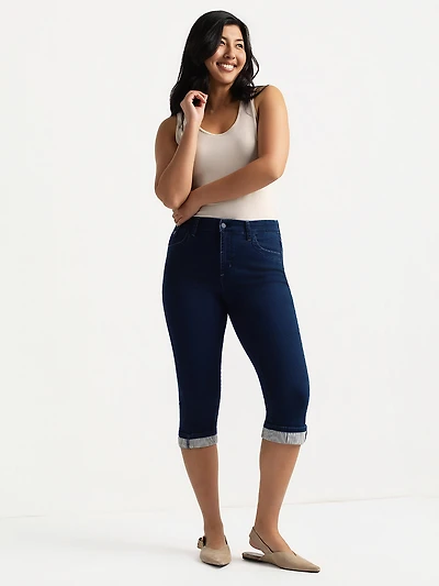 Capri droit en denim