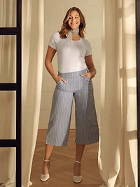 Pantalon gaucho large à enfiler