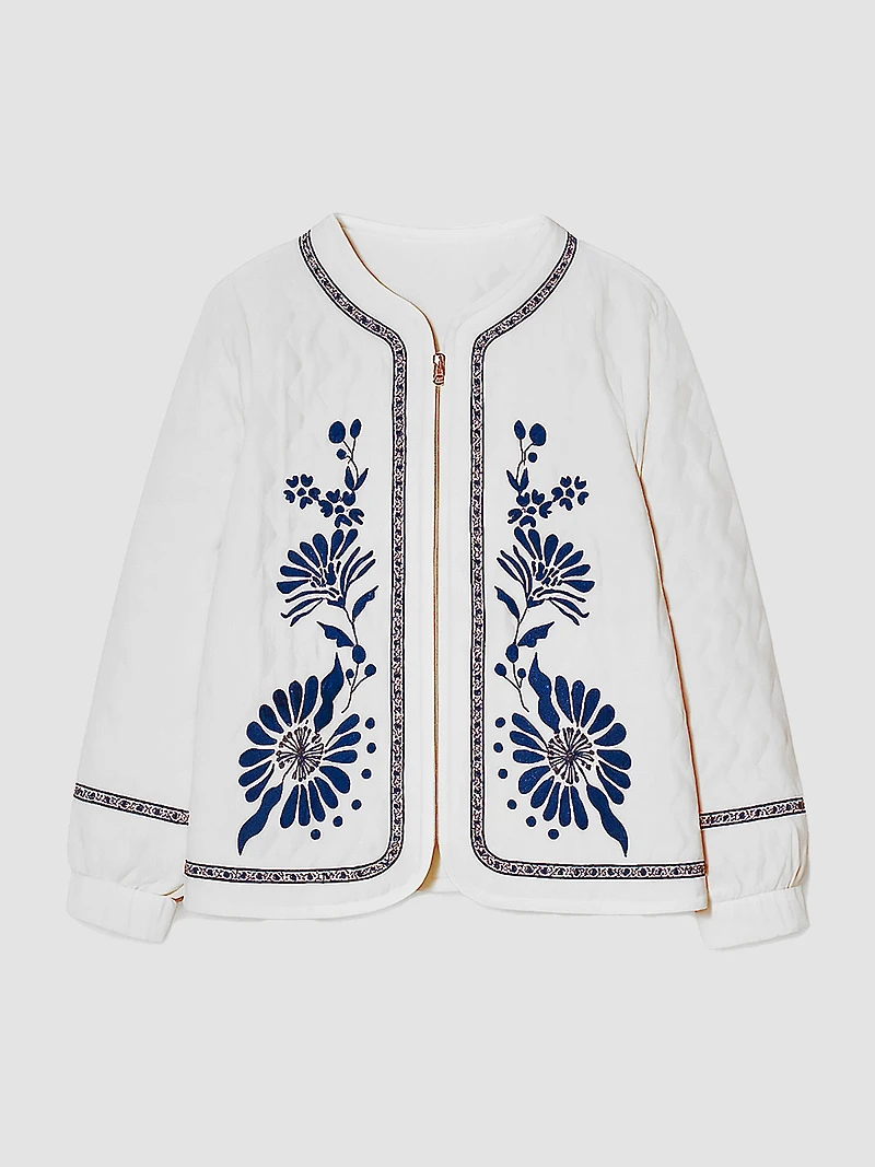 Long-sleeve semi-fitted vest