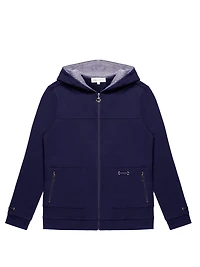 Long-sleeves knit semi-fitted vest