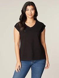 Short-sleeve semi-fitted t-shirt