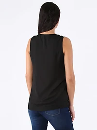 Sleeveless loose blouse