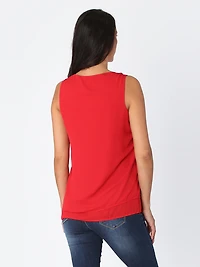 Sleeveless loose blouse