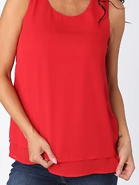 Sleeveless loose blouse