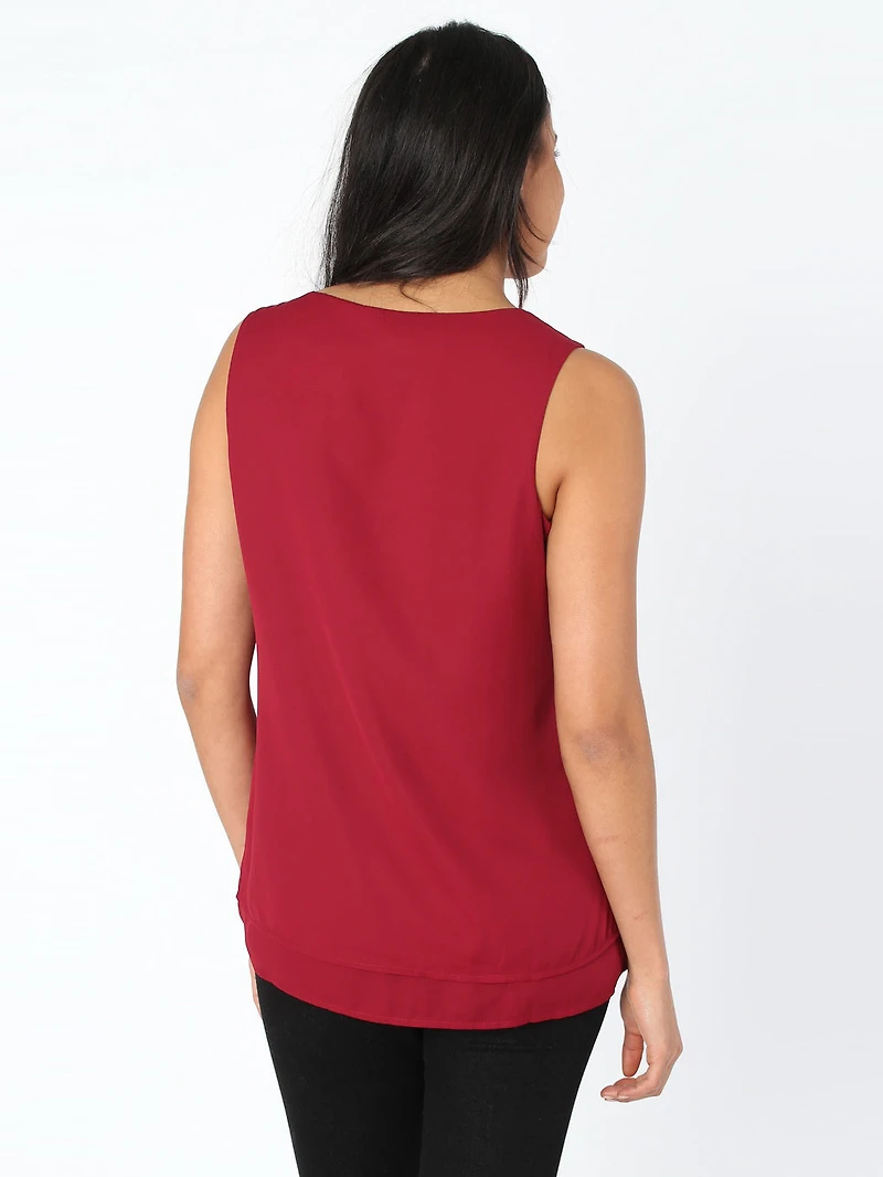 Sleeveless loose blouse