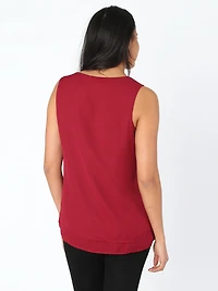 Sleeveless loose blouse