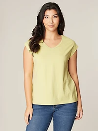 Short-sleeve semi-fitted t-shirt