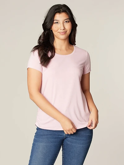 T-shirt with pleated details