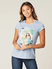 Short-sleeve semi-fitted t-shirt