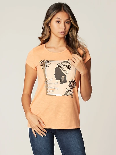 Short-sleeve semi-fitted t-shirt