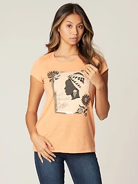 Short-sleeve semi-fitted t-shirt