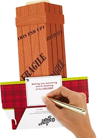 Paper Wonder Displayable Pop Up Christmas Card (A Christmas Story Leg Lamp)