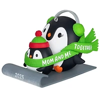 Hallmark Keepsake Christmas Ornament (Mom & Me Penguins Sledding 2025)