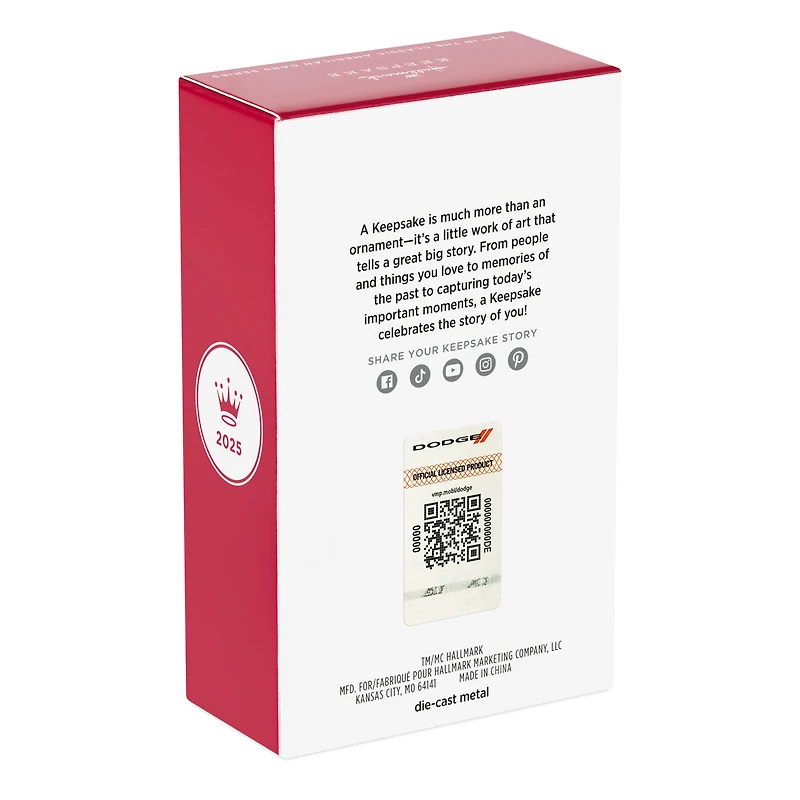 Hallmark Keepsake Christmas Ornament (Classic American Cars 1969 Dodge Super Bee Six Pack 2025, Metal)