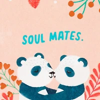 Hallmark Anniversary Card (Soul Mates, Pandas)