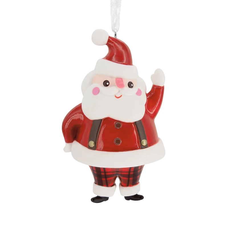 Santa Christmas Ornament, Premium Porcelain