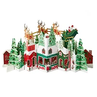 Hallmark Paper Wonder Pop Up Jumbo Christmas Card Holiday Tabletop Decor (Accordion Fold Christmas Village)
