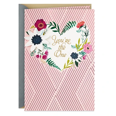 Hallmark Anniversary Card, Love Card, Romantic Birthday Card for Women (You're the One)