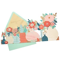 Hallmark Signature Blank Card for Women (Displayable Accordion Fold Flowers)
