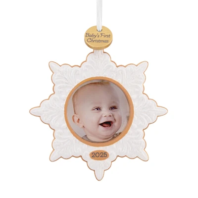 Hallmark Christmas Ornament (Baby's First Christmas 2025 Snowflake Photo Frame)