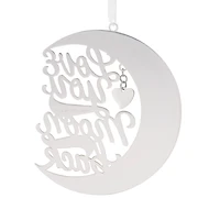 Love You to the Moon and Back Christmas Ornament, Premium Metal