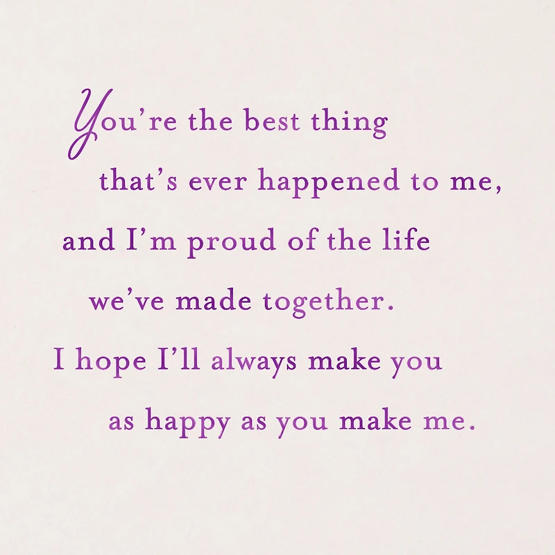 Hallmark Anniversary Card, Love Card, Romantic Birthday Card for Women (Best Thing That Ever Happened to Me)