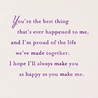 Hallmark Anniversary Card, Love Card, Romantic Birthday Card for Women (Best Thing That Ever Happened to Me)