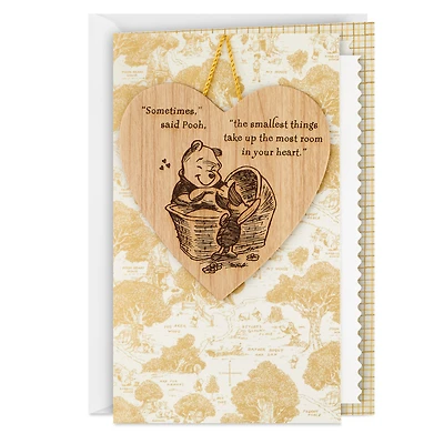 Hallmark Winnie the Pooh Baby Shower Card with Removable Ornament (Pooh and Piglet)