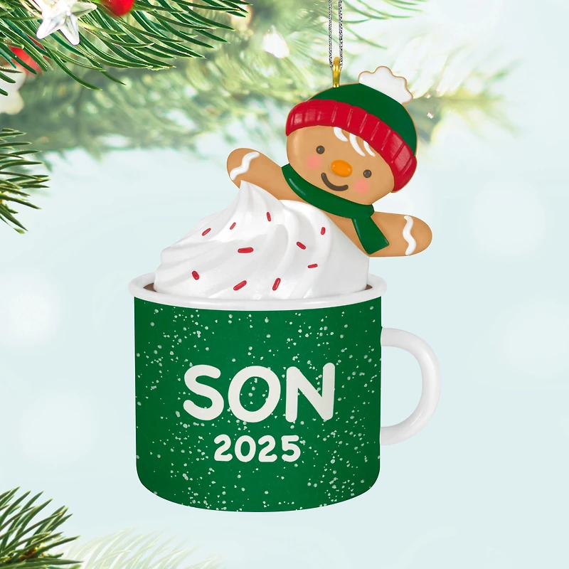 Hallmark Keepsake Christmas Ornament (Son Gingerbread Boy in Mug 2025)