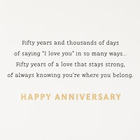 Hallmark 50th Anniversary Card (Golden Anniversary)