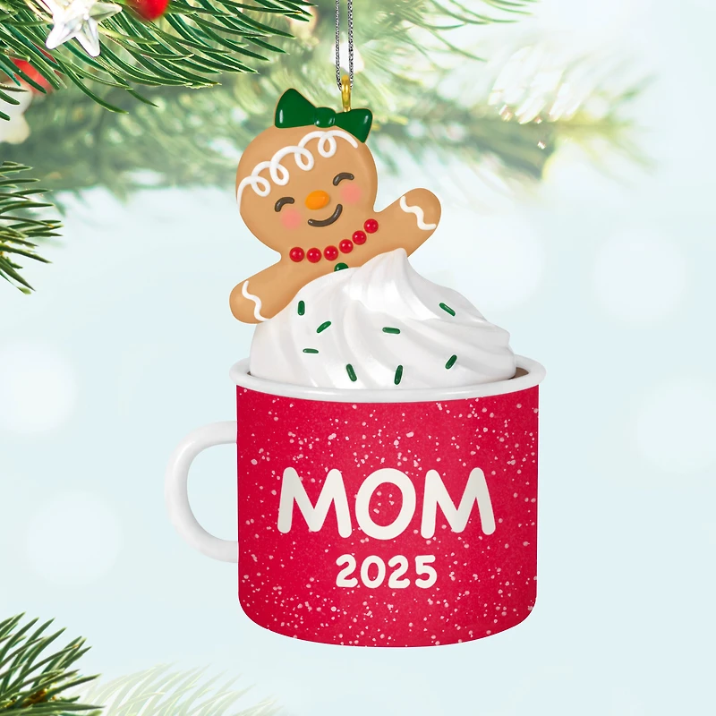 Hallmark Keepsake Christmas Ornament (Mom Gingerbread Girl in Mug 2025)