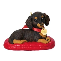 Hallmark Keepsake Christmas Ornament (Puppy Love Long-Haired Dachshund 2025)