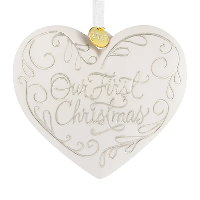 Hallmark Christmas Ornament (Our First Christmas Heart Locket 2025, Metal)